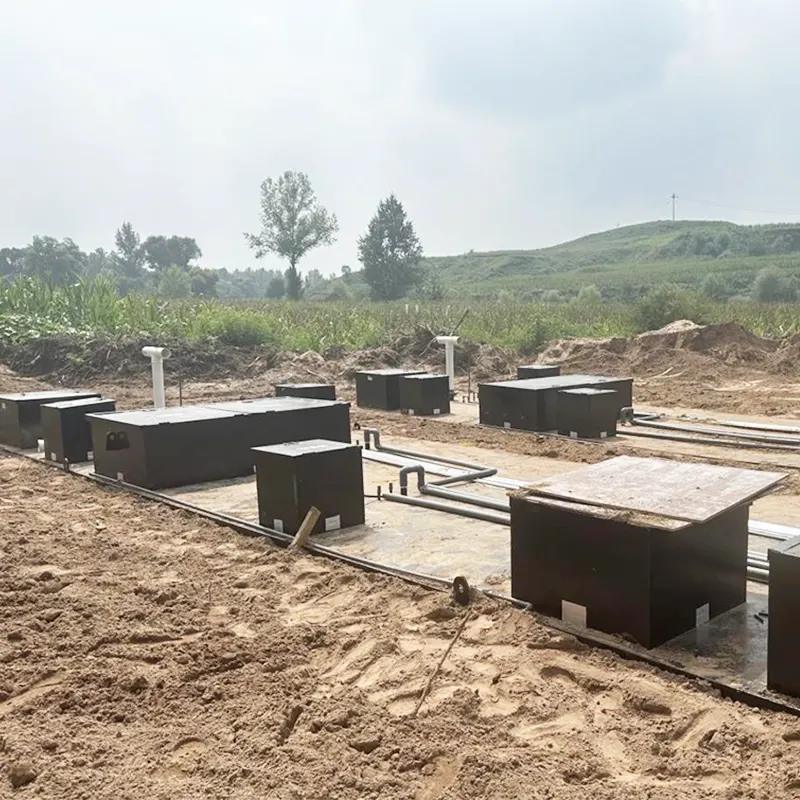 Veľkoplošná centralizovaná čistiareň odpadových vôd zasypaná domovom